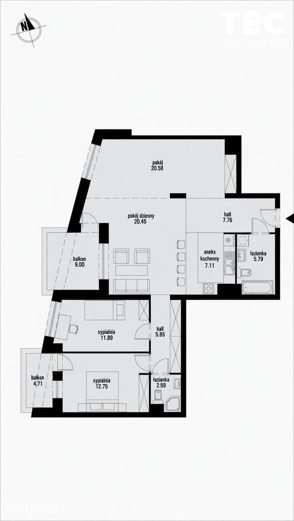 Apartament Premium/ Trzy Stawy/ 95m2/ ost.piętro - zdjęcie 14