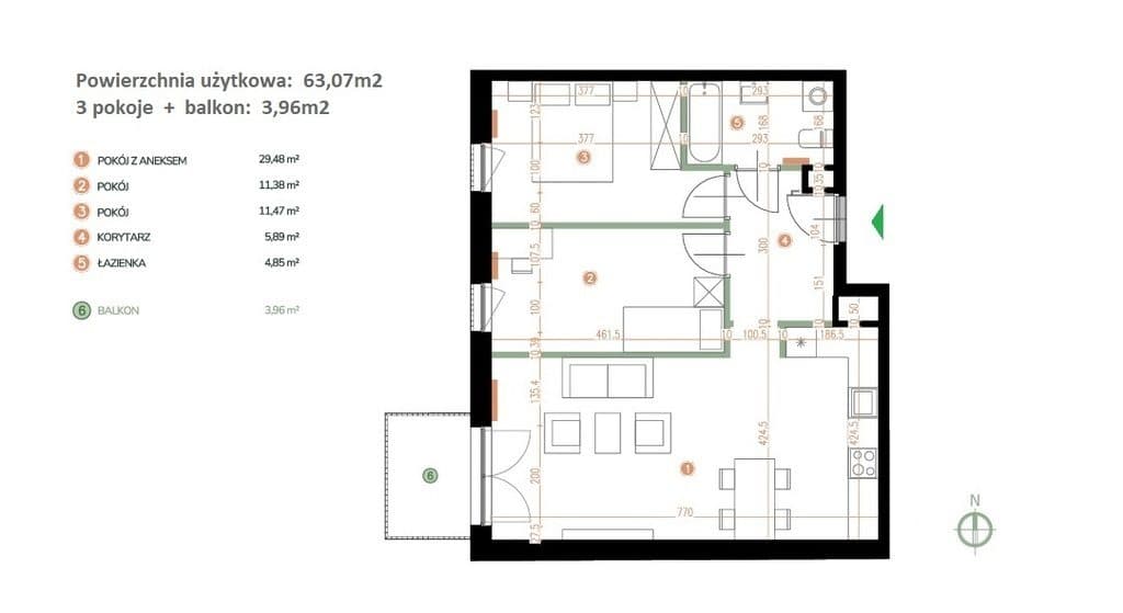 Nowe 3 pokojowe mieszkanie balkon garaż Zabłocie - zdjęcie 2