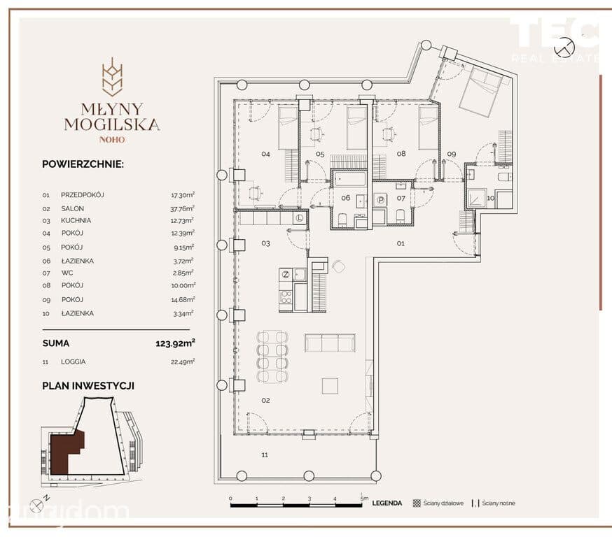 NOHO Młyny Mogilska | 12.p | 124 m² | Panorama - zdjęcie 9