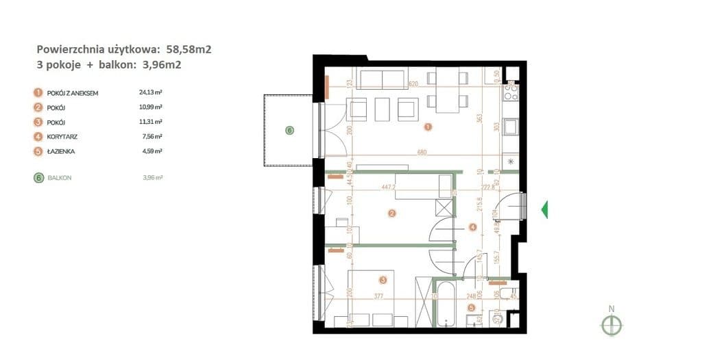 Nowe 3 pokojowe mieszkanie balkon garaż - zdjęcie 2