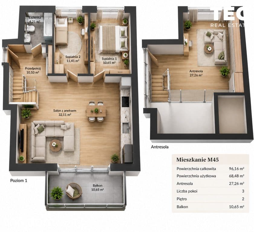 3 pokoje, 96m2 z antresolą, ul. Stawowa, Bronowice - zdjęcie 3
