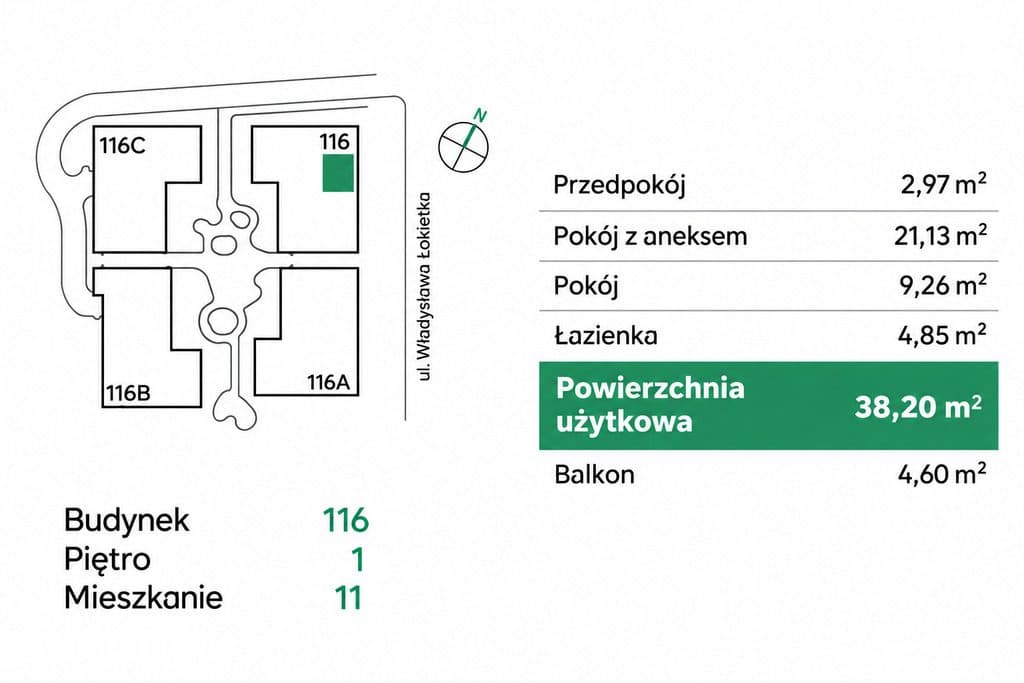 2 pokojowe rynek pierwotny ul. Łokietka - zdjęcie 3