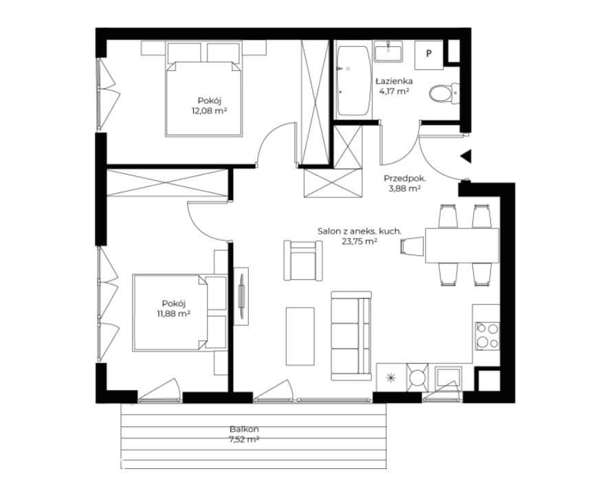3 pokoje 55,76 m² | Blisko Parku Śląskiego - zdjęcie 11