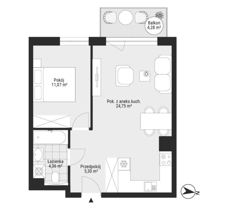 Nowe 2 pokoje 45 m² | Koszutka | 2026 - zdjęcie 7
