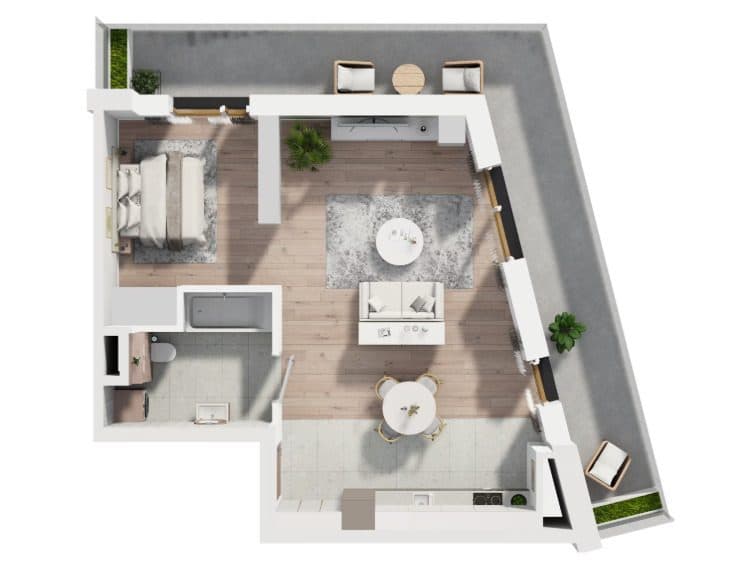 48,76 m² | balkon | MIKATO Katowice
