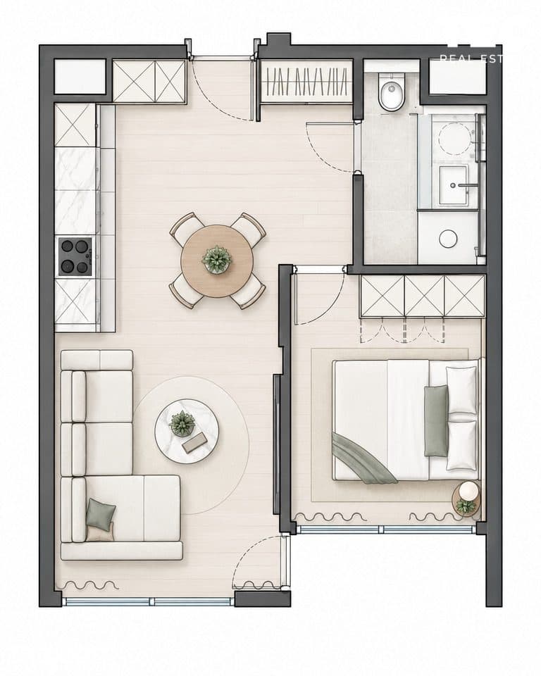 Noho | 2 pokoje + balkon | Do wejścia - zdjęcie 9
