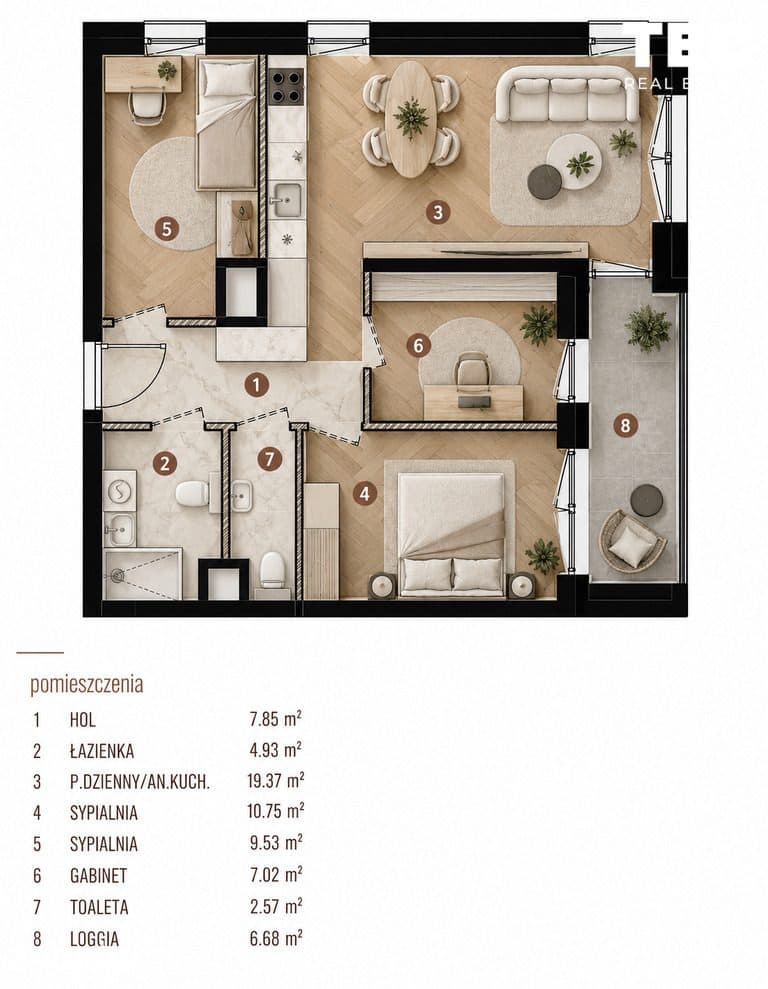 4 pokoje | balkon | 4. piętro | stan deweloperski - zdjęcie 8