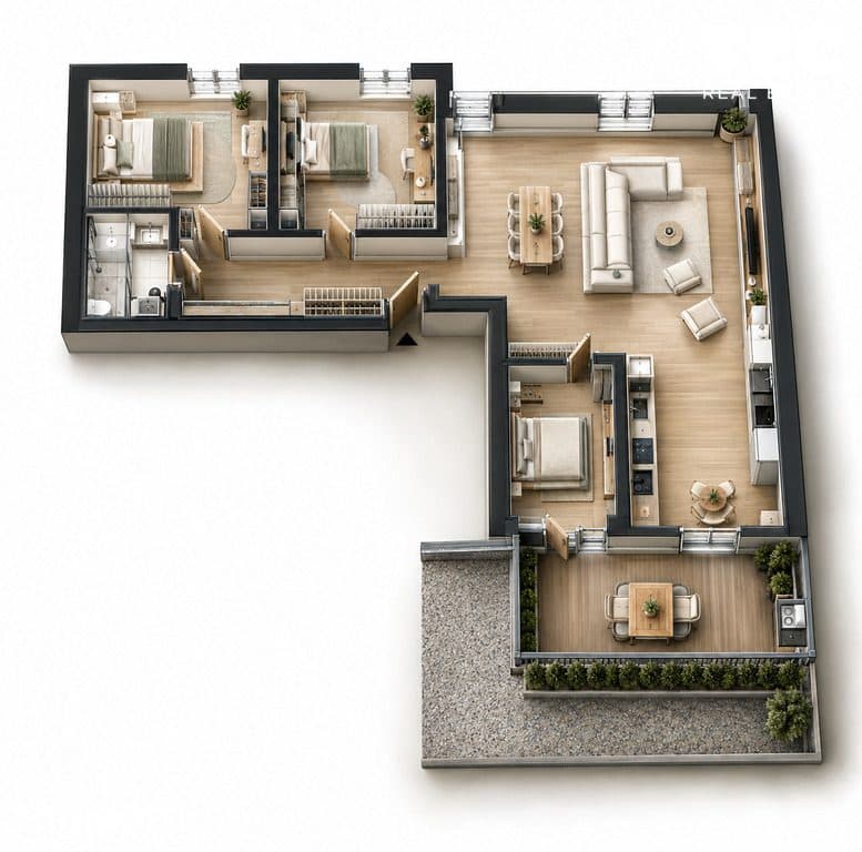 4-pokojowe mieszkanie 106,61 m² | 5. piętro | duży - zdjęcie 2