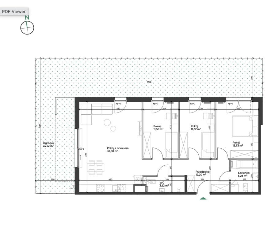 Przestronne 4 pokoje z ogrodem 74 m² • Idealne dla rodziny • 0% - zdjęcie 2