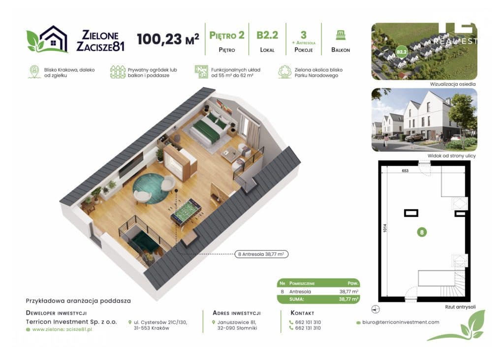 Ostatnie dostępne 100m z antresolą + balkon I Słomniki - zdjęcie 8