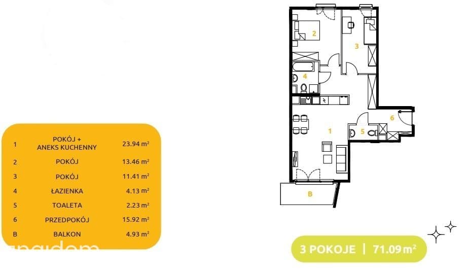 0% prowizji | Brak PCC | 3 pokoje - zdjęcie 9