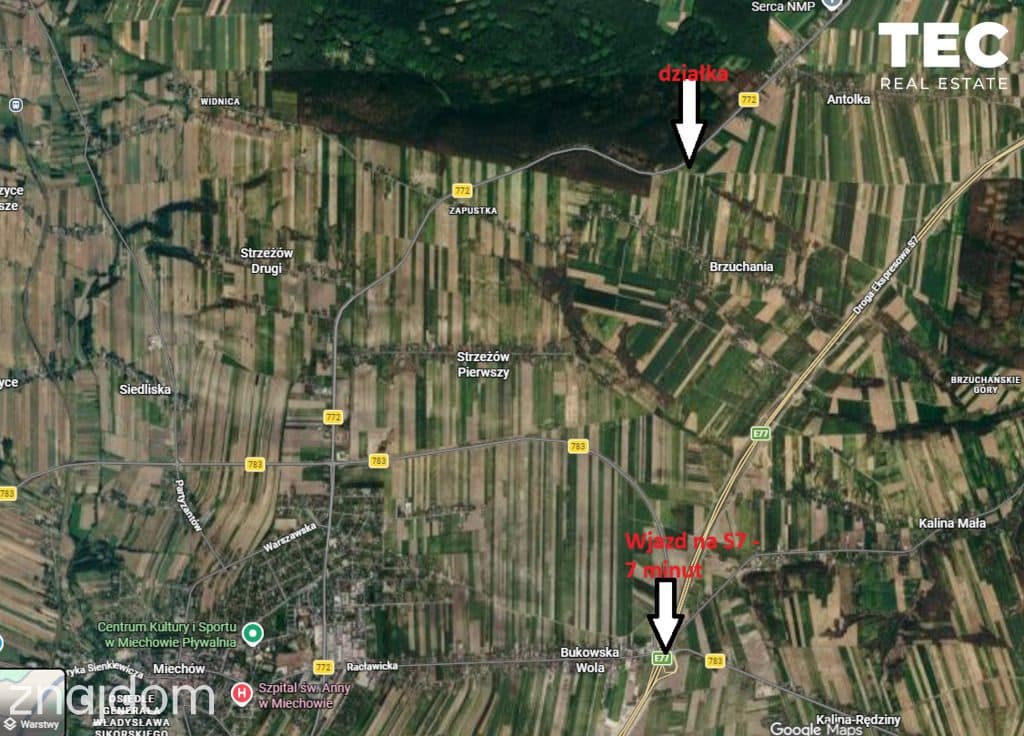 8 DZIAŁEK Z WZ | 1,04 HA | PRZY DAWNEJ DK7 | 7 MIN DO S7 | 780 000 ZŁ - zdjęcie 3