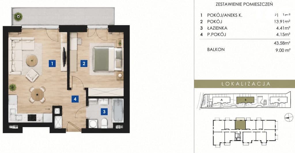 Nowe 2-pokojowe mieszkanie z dużym balkonem | Kraków, Stelmachów - zdjęcie 11