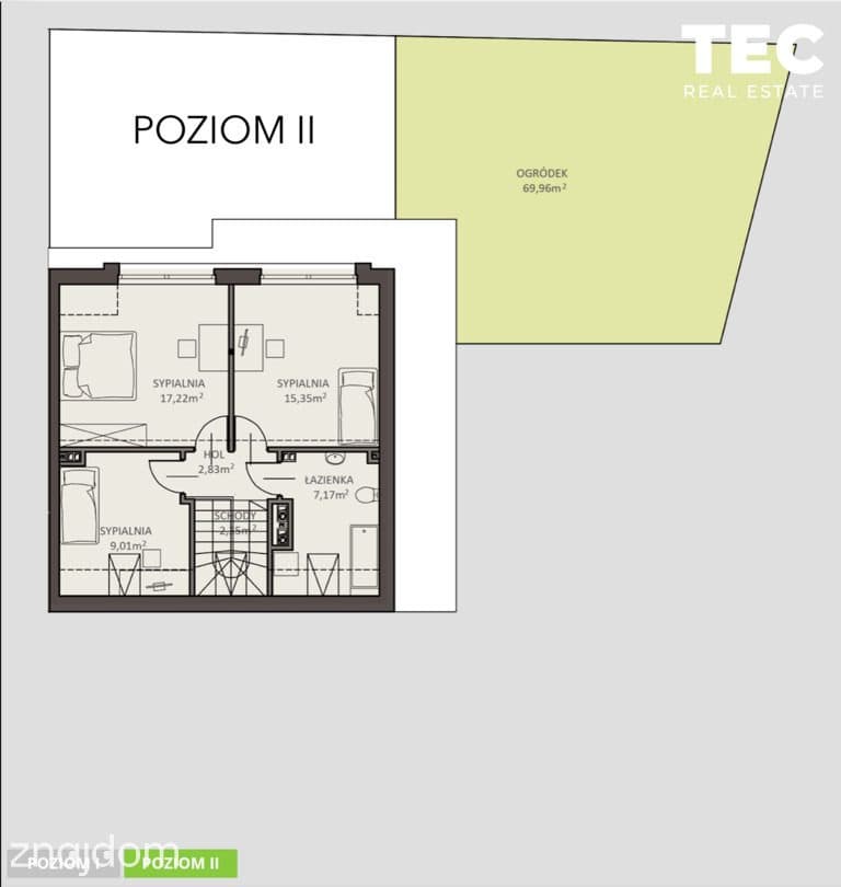 Dwupoziomowy apartament z ogrodem i dużym tarasem – Kraków, Bronowice - zdjęcie 20