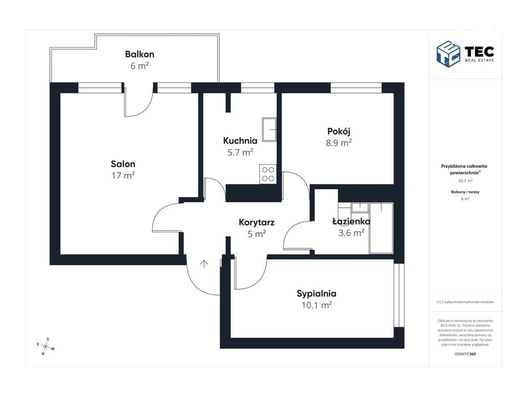 Warszawa, Praga-Południe | 53 m² | loggia 6,5 m² | 2. piętro - zdjęcie 12