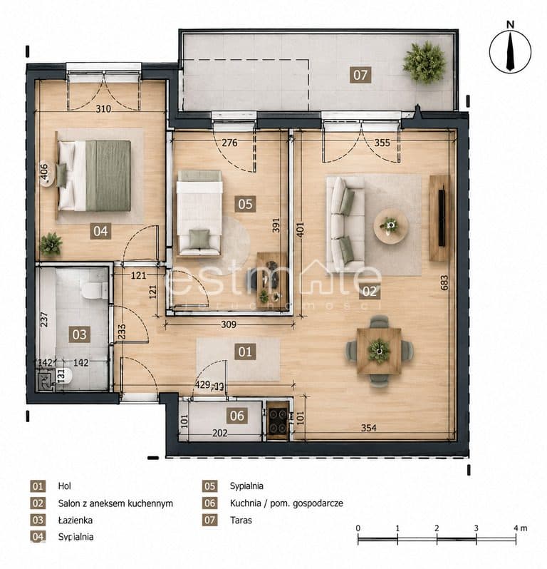Nowe 3 pokoje | wysoki standard |widok na zieleń - zdjęcie 13