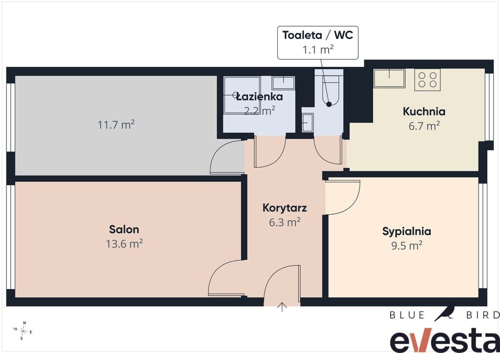 Rozkładowe 3 pokoje | Blisko Centrum | Huby - zdjęcie 10