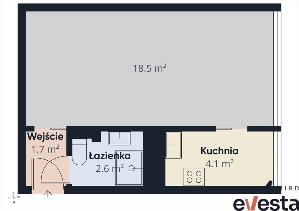 KAWALERKA | 28,2 m² | KAMIENNA I INWESTYCJA - zdjęcie 8
