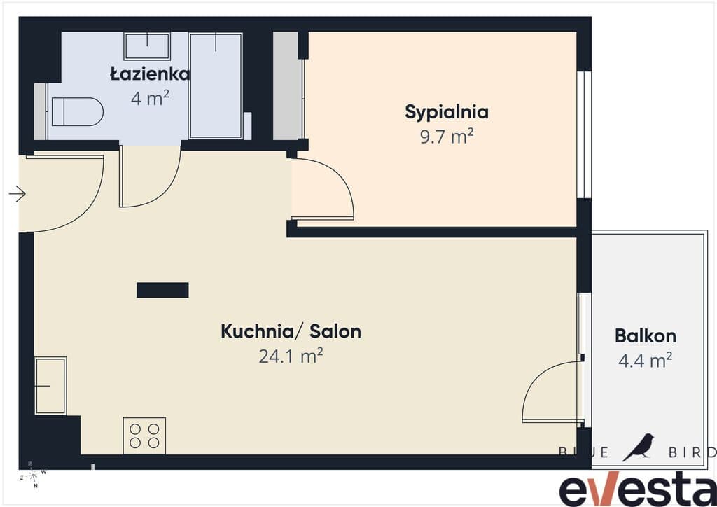 2 pokoje | duży balkon | garaż | Mińska | klima - zdjęcie 14