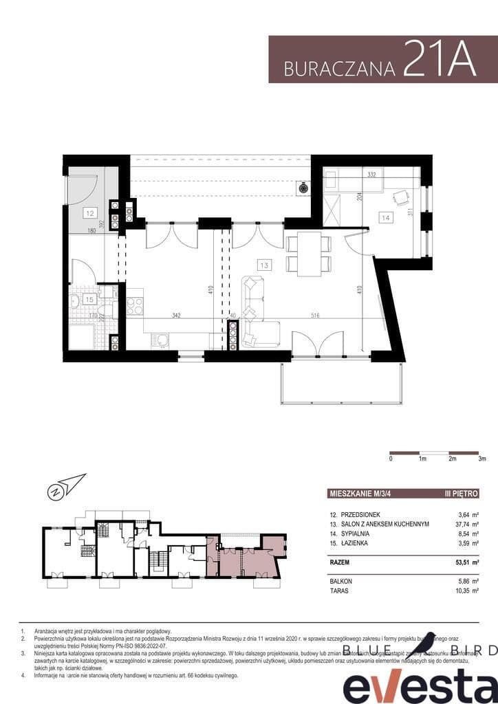 Apartament | Taras 10 m2 | 53,5 m2 - zdjęcie 7