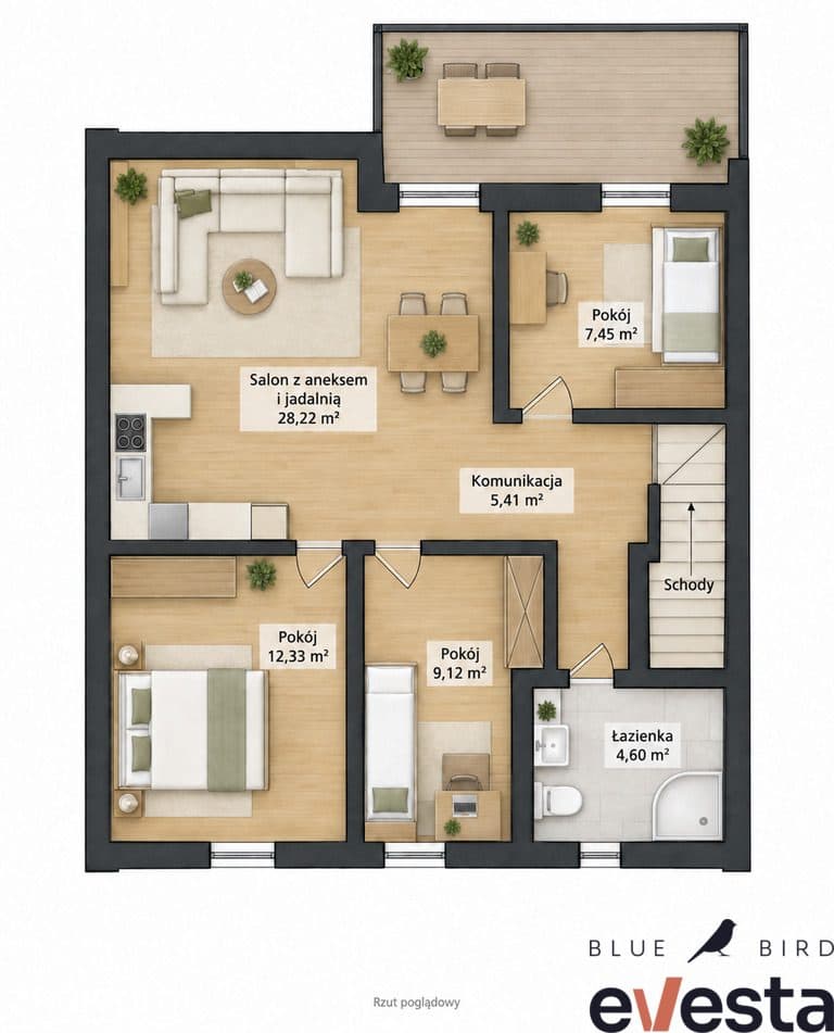 PRAWIE 70 M² + OGRÓD LUB PODDASZE | POMPA CIEPŁA | - zdjęcie 8