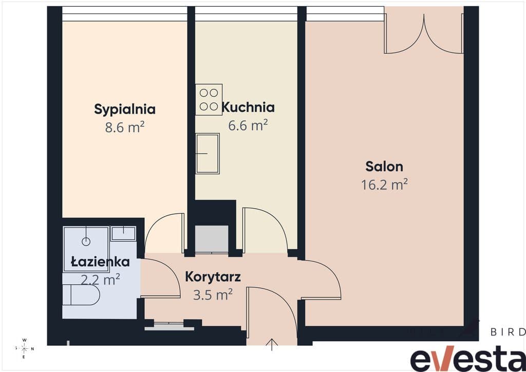 2 pokoje | osobna kuchnia | Młodych Techników - zdjęcie 7