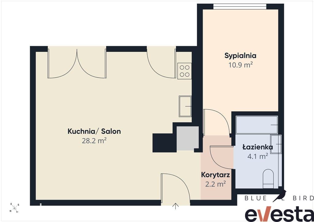 2 pokoje | 46 m² | duży balkon | Mieszczańska - zdjęcie 13