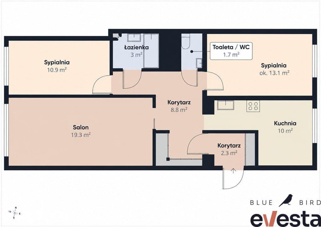3 niezależne pokoje | 75 m² | Winda | Nadodrze - zdjęcie 14