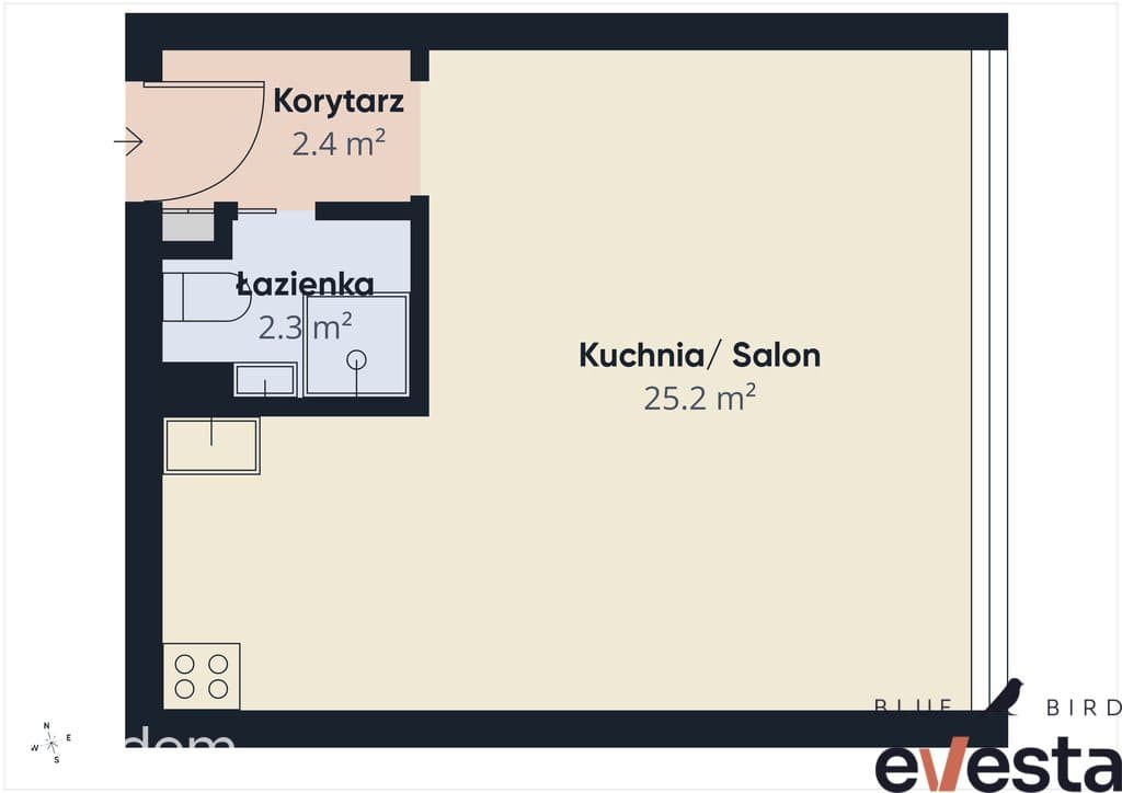 Kawalerka 31,2 m² | Drukarska | winda, piwnica - zdjęcie 12