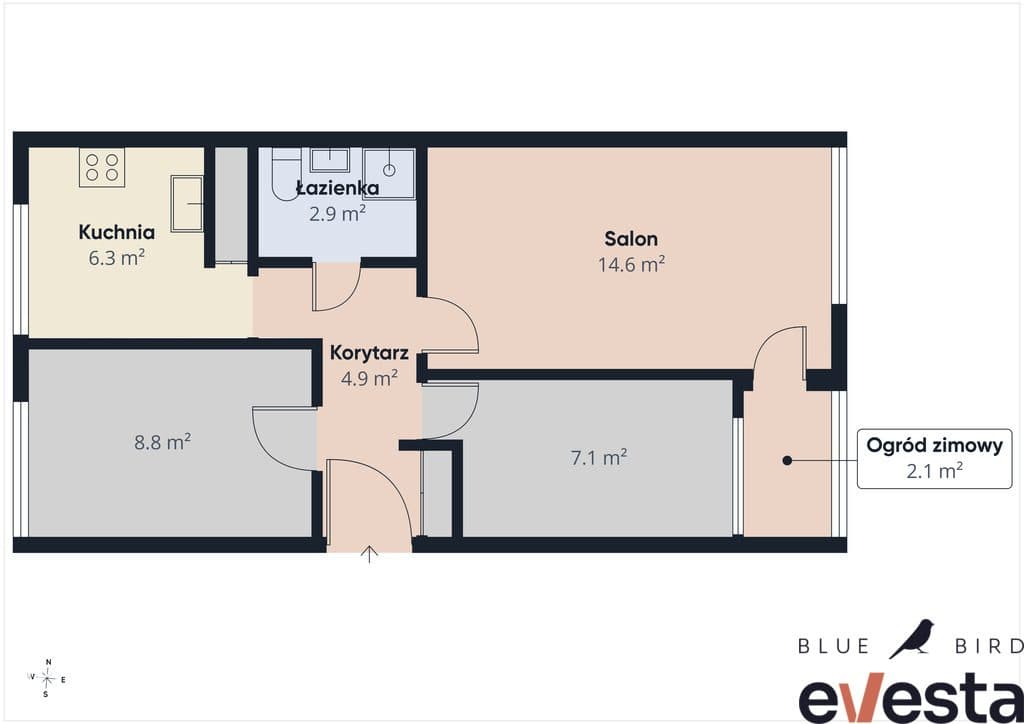 3 pokoje | 48 m² | Pełny rozkład | Kleczków - zdjęcie 12