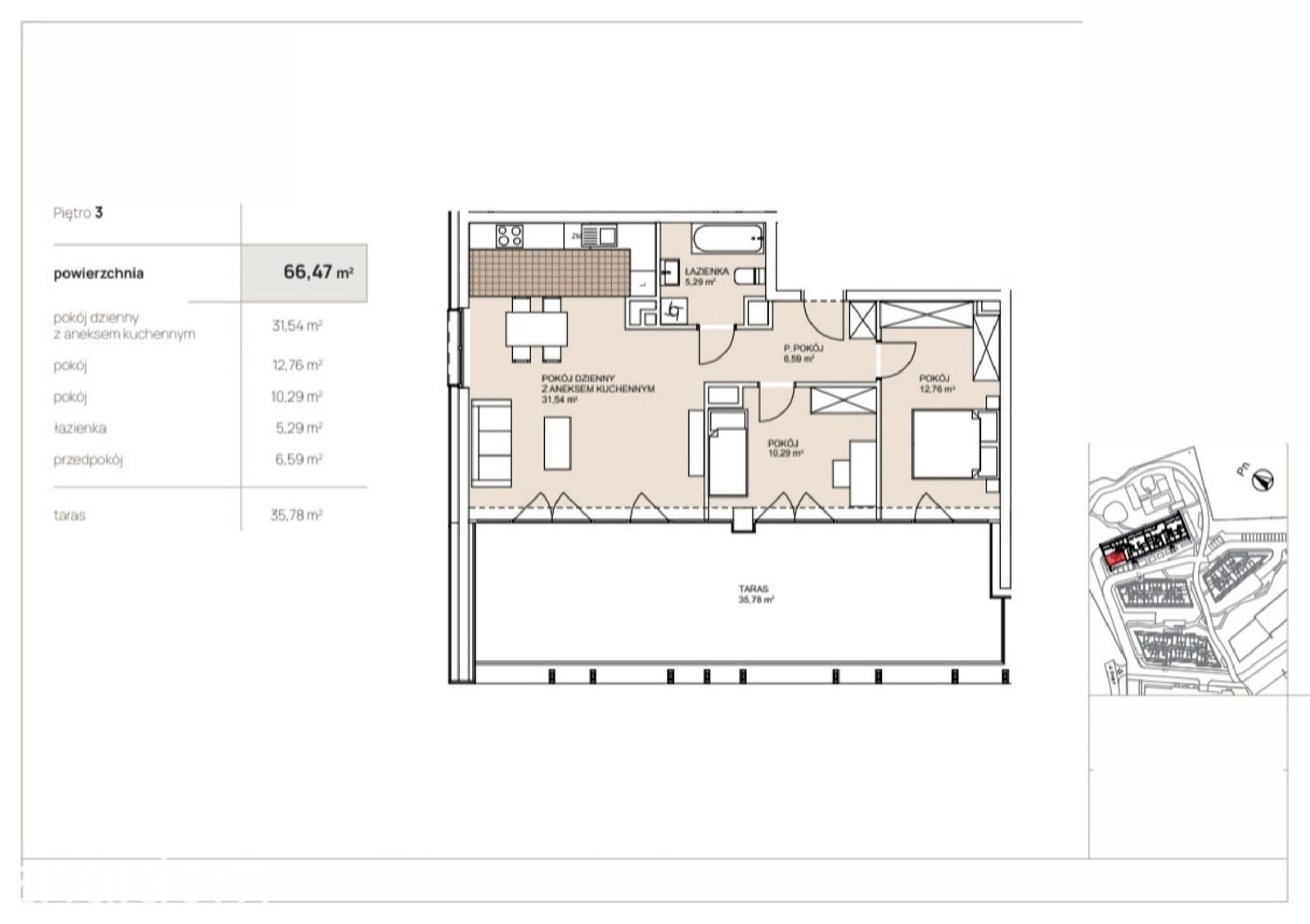 Mieszkanie 3-pokojowe 66.5m² - Lokum Porto Finale - Lokum Porto Finale