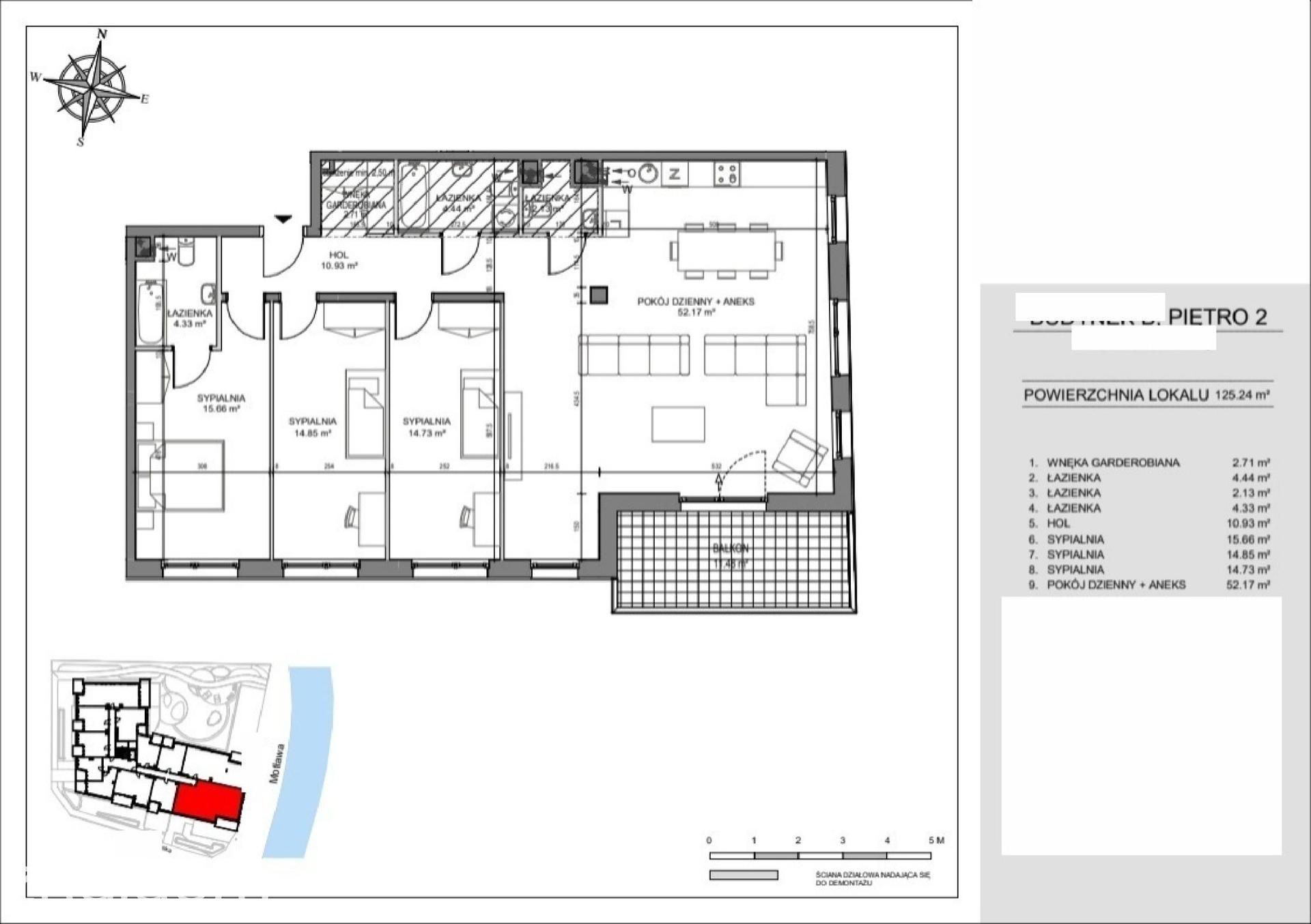 Mieszkanie 4-pokojowe 122.0m² - Apartamenty Kapitanat - Apartamenty Kapitanat