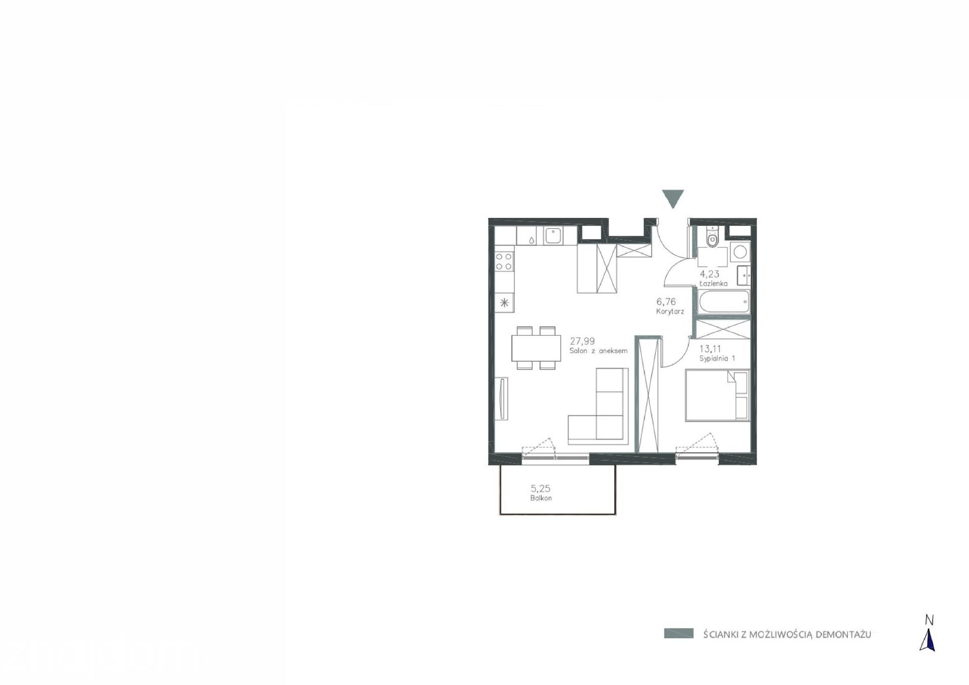 Mieszkanie 2-pokojowe 52.1m² - Piano Forte - Piano Forte