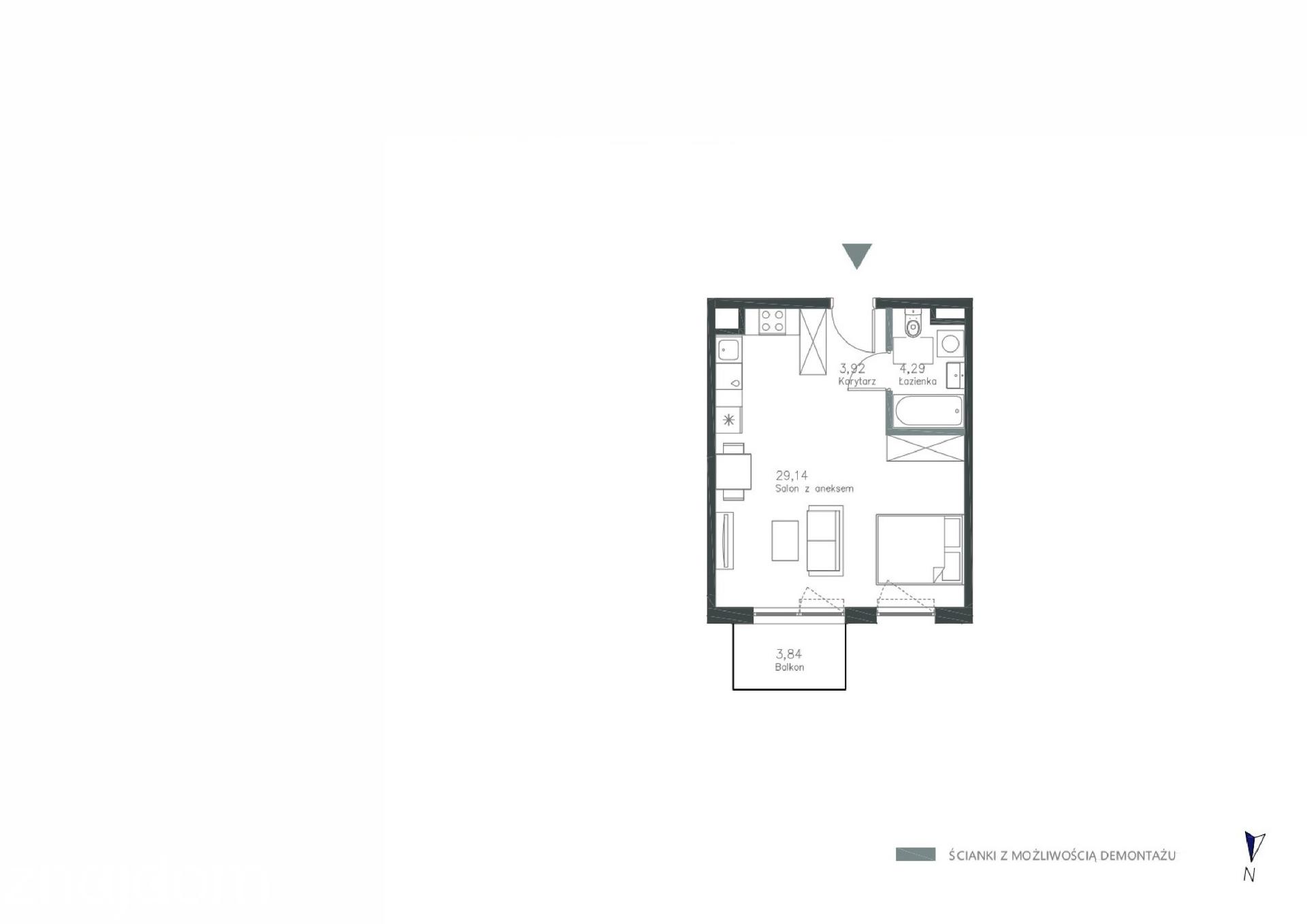 Mieszkanie 1-pokojowe 37.4m² - Piano Forte - Piano Forte