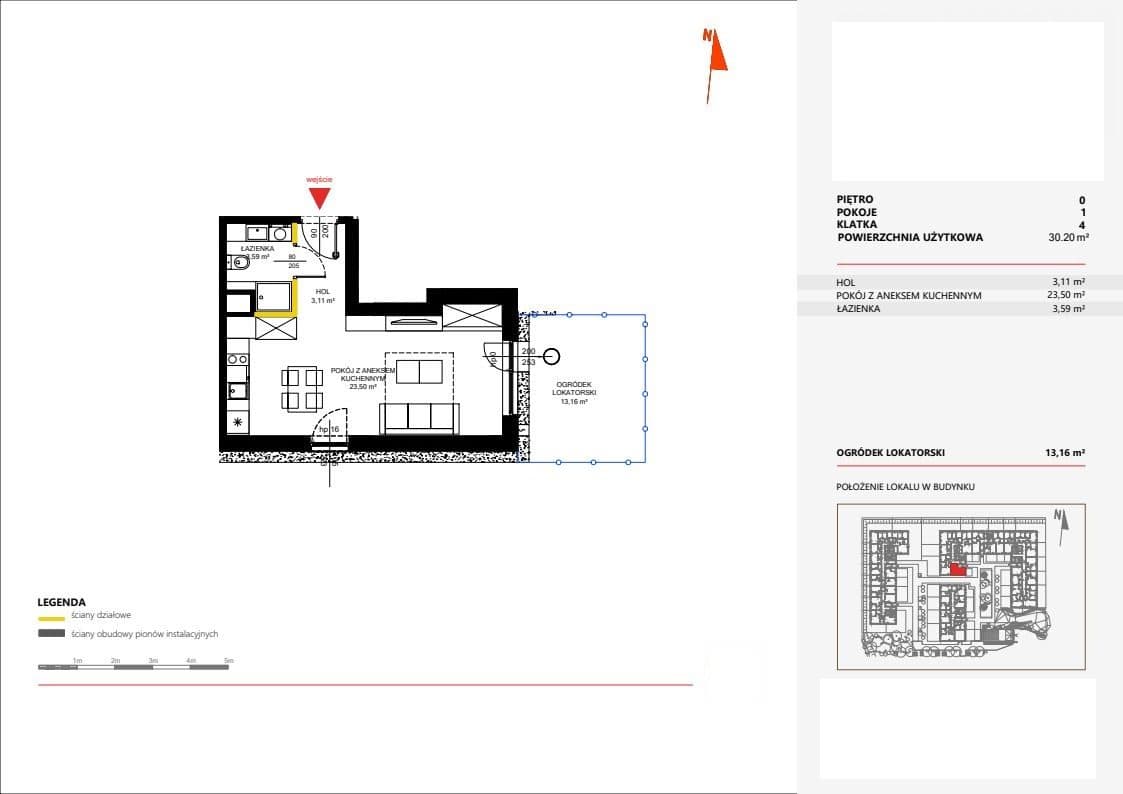 Mieszkanie 1-pokojowe 30.2m² - Nova Viva Garden 3 - Nova Viva Garden 3