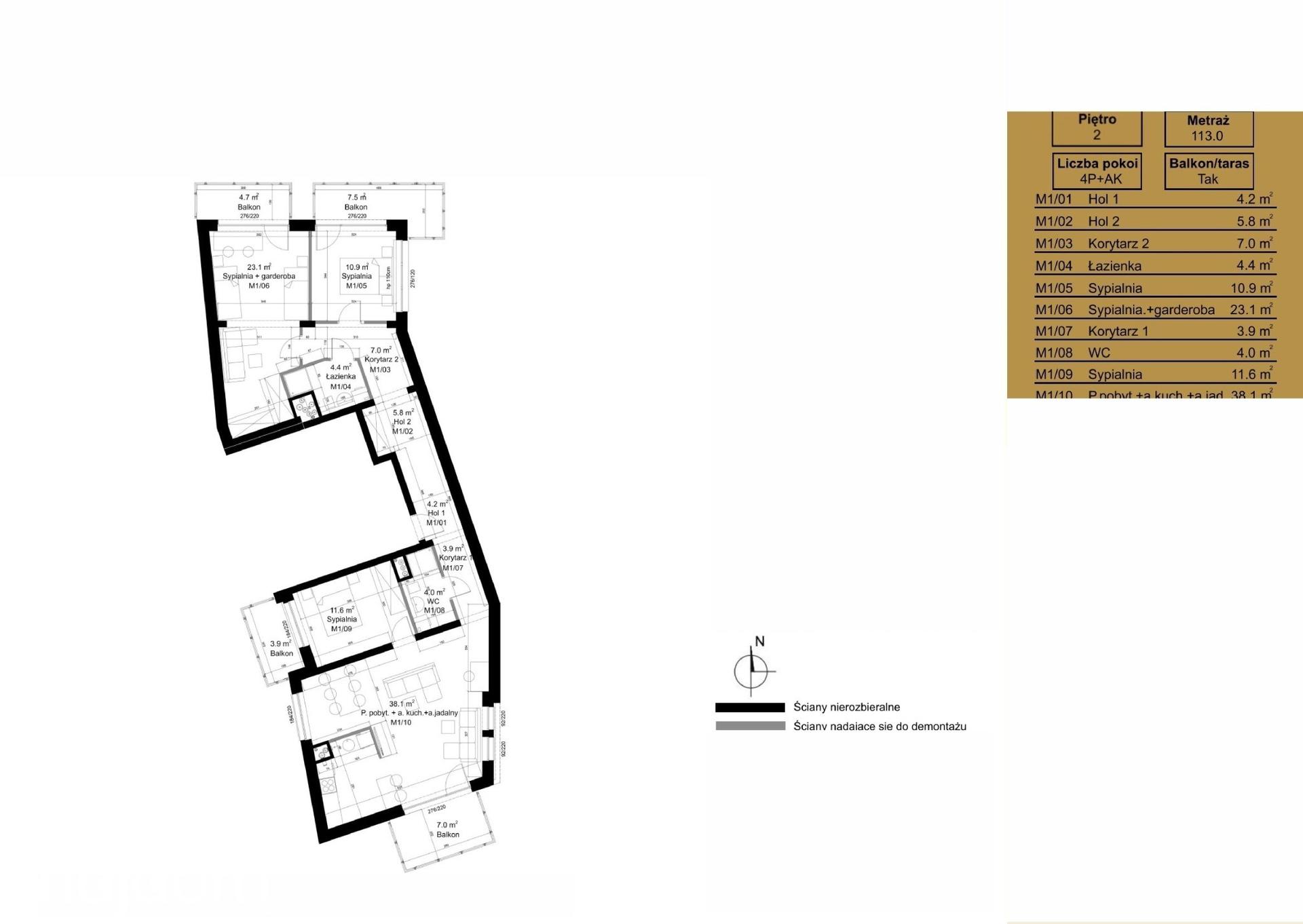Mieszkanie 4-pokojowe 113m² - Rezydencja Winiary - Rezydencja Winiary