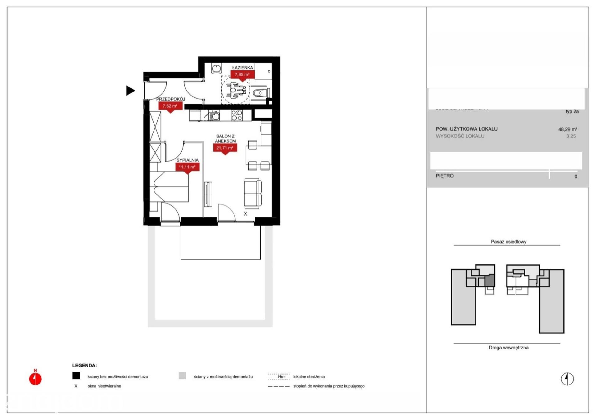 Mieszkanie 2-pokojowe 48.3m² - Zenit etap 1C - Zenit etap 1C