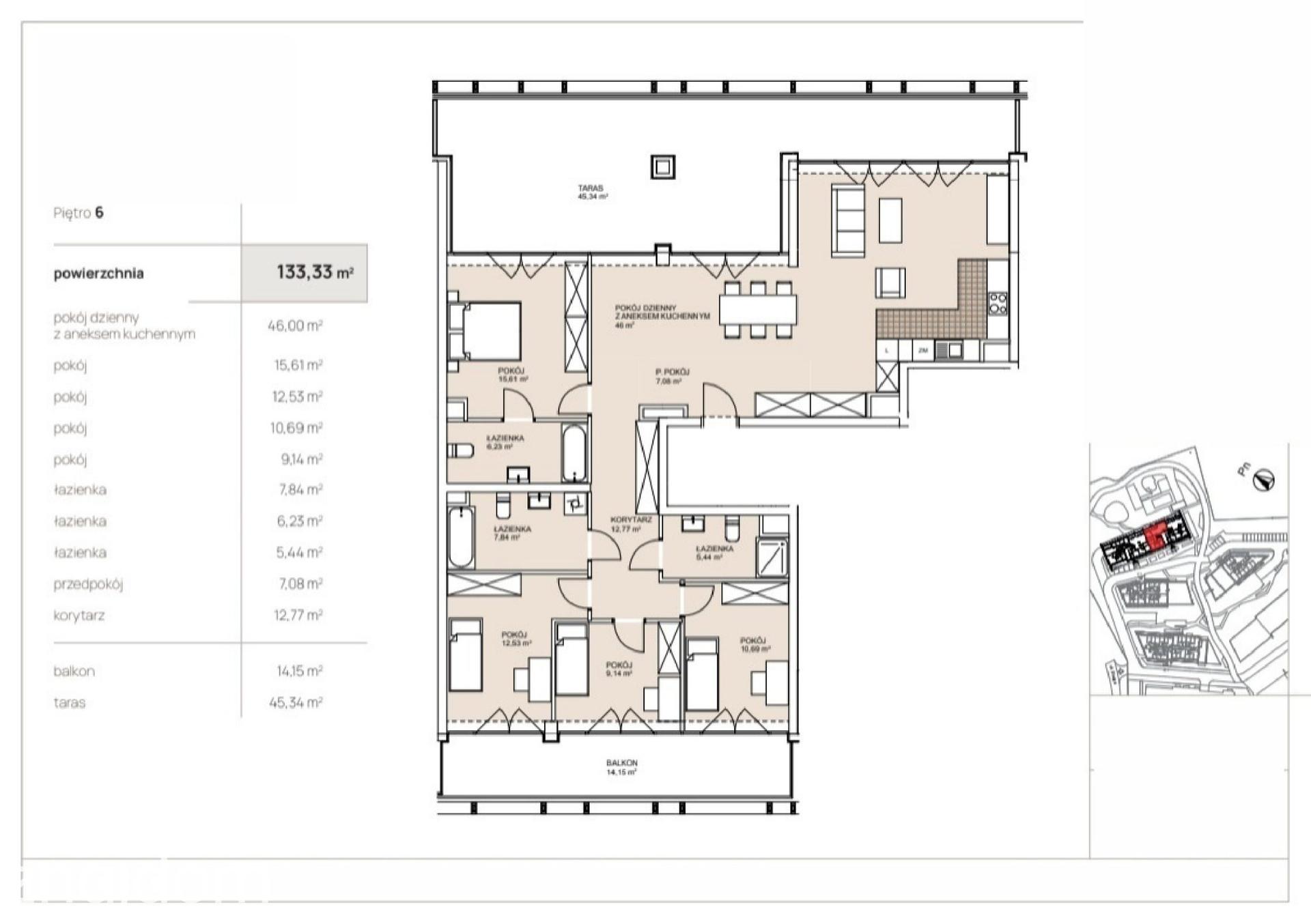 Mieszkanie 5-pokojowe 133.3m² - Lokum Porto Finale - Lokum Porto Finale