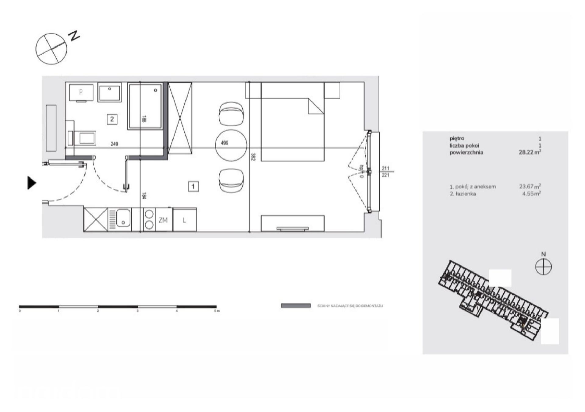 Mieszkanie 1-pokojowe 28.2m² - Apartamenty Museo - lokale wykończone - Apartamenty Museo - lokale wykończone