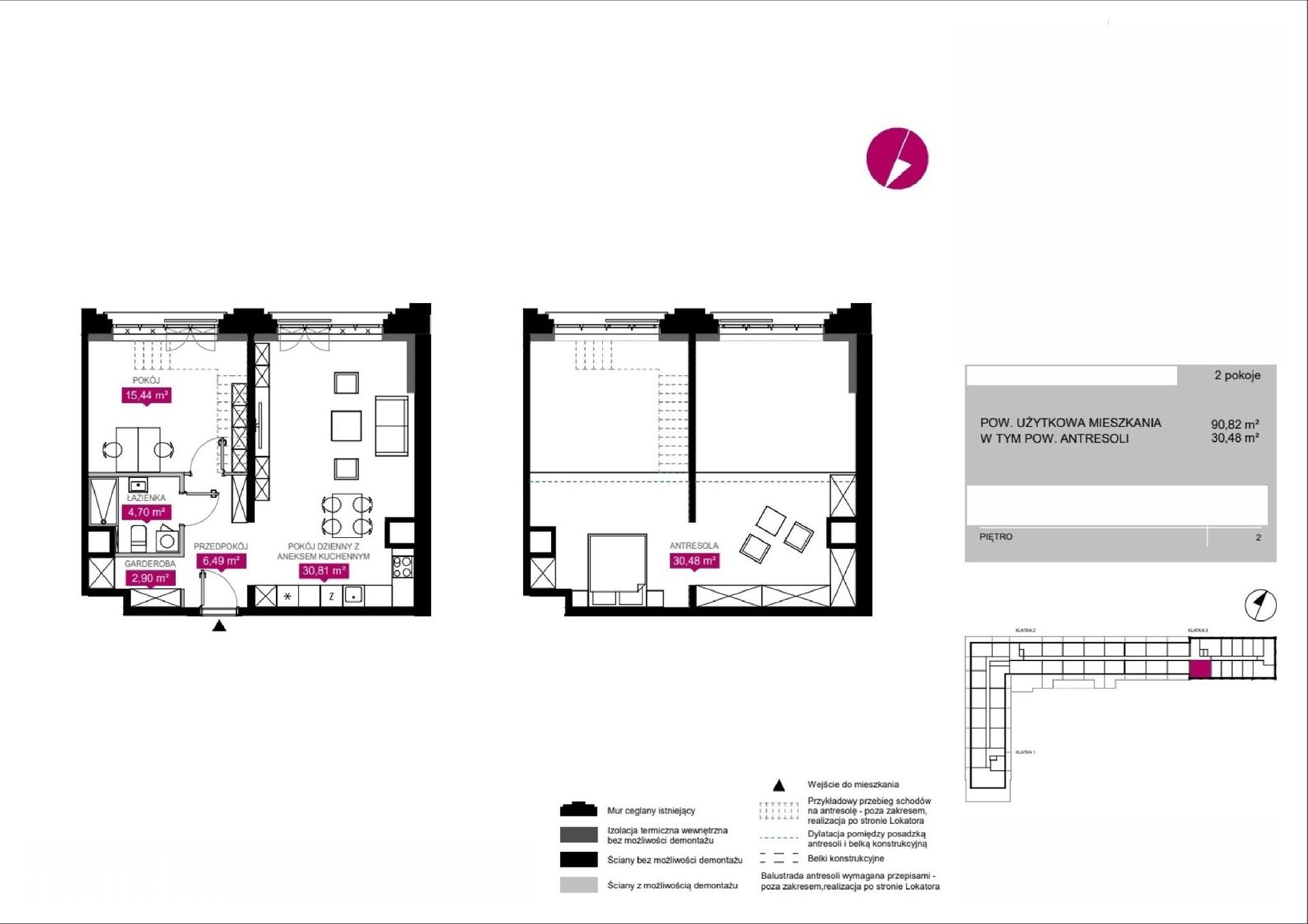 Mieszkanie 2-pokojowe 90.8m² - Osiedle Fuzja Lofty G02 - Osiedle Fuzja Lofty G02