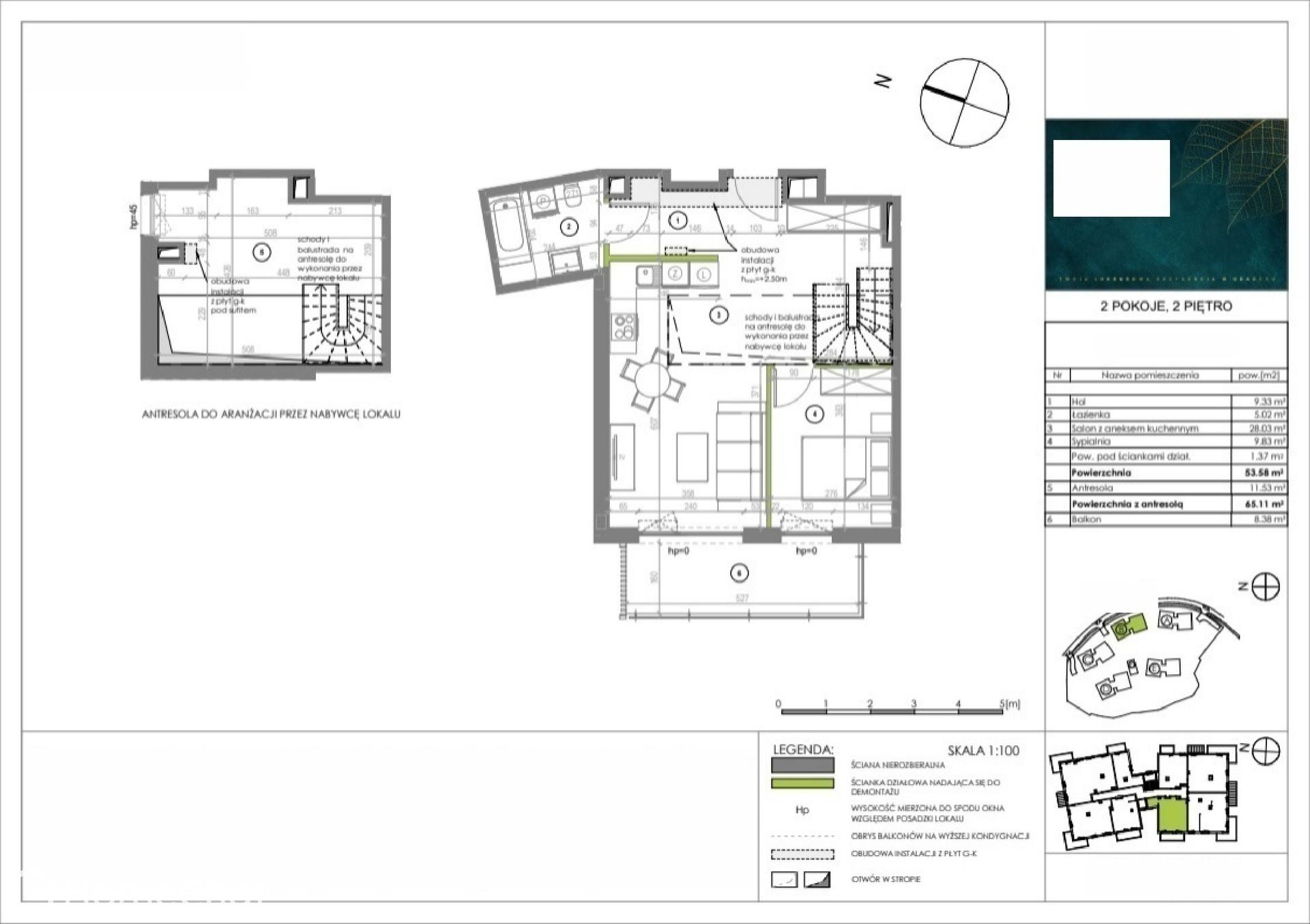 Mieszkanie 3-pokojowe 53.8m² - Odea Park - Odea Park