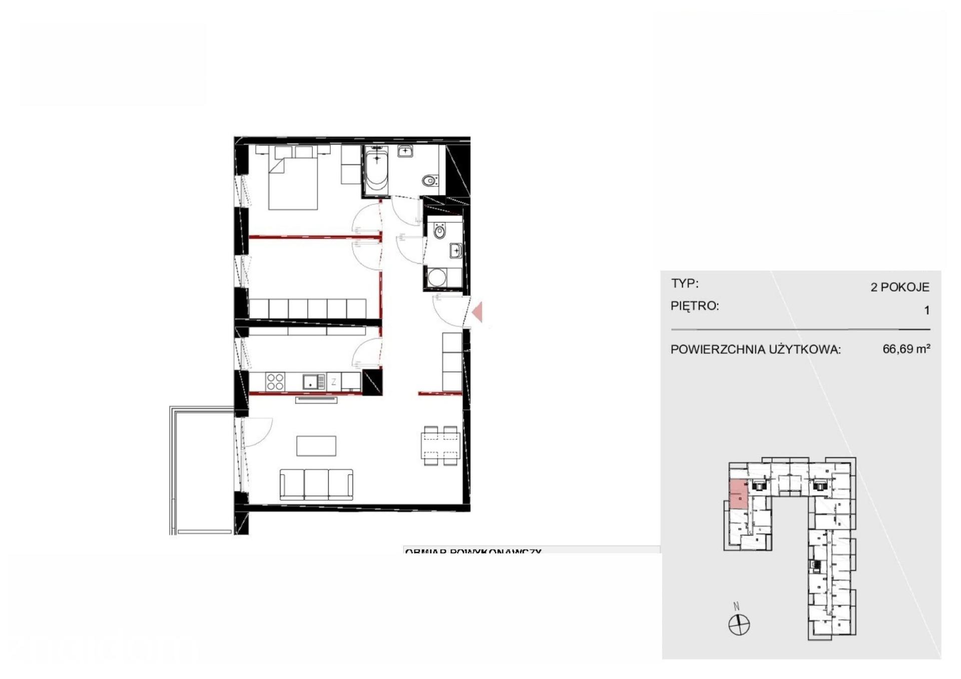 Mieszkanie 3-pokojowe 66m² - Mirabelkowa EKO - Mirabelkowa EKO