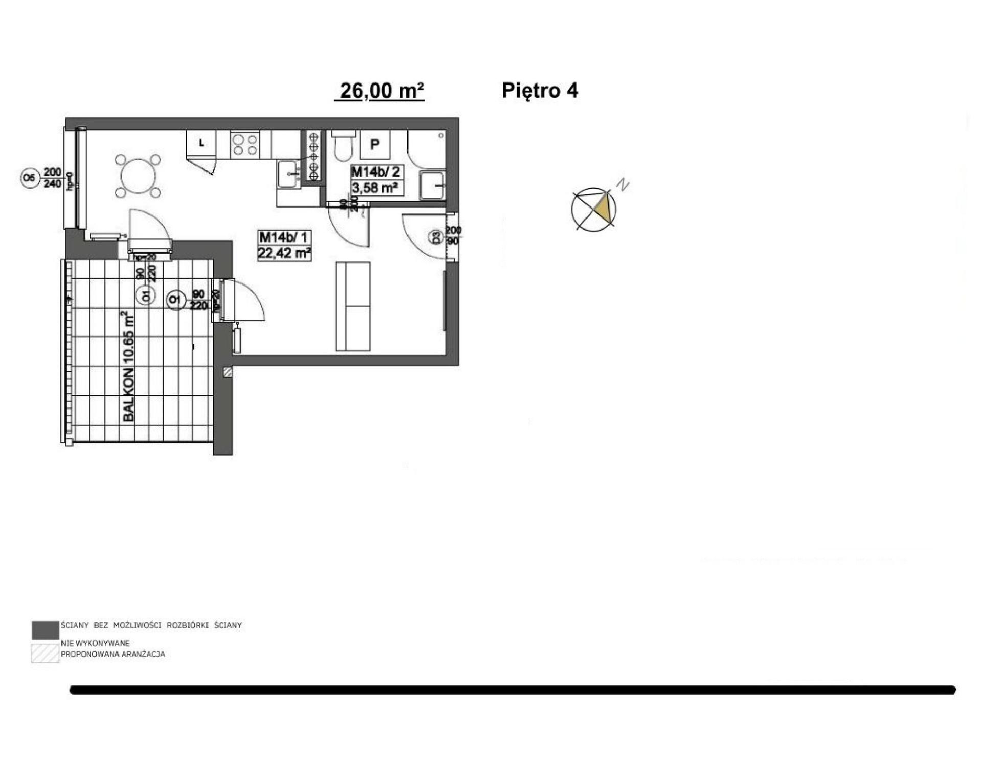 Mieszkanie 1-pokojowe 26m² - Jeziorna - Jeziorna