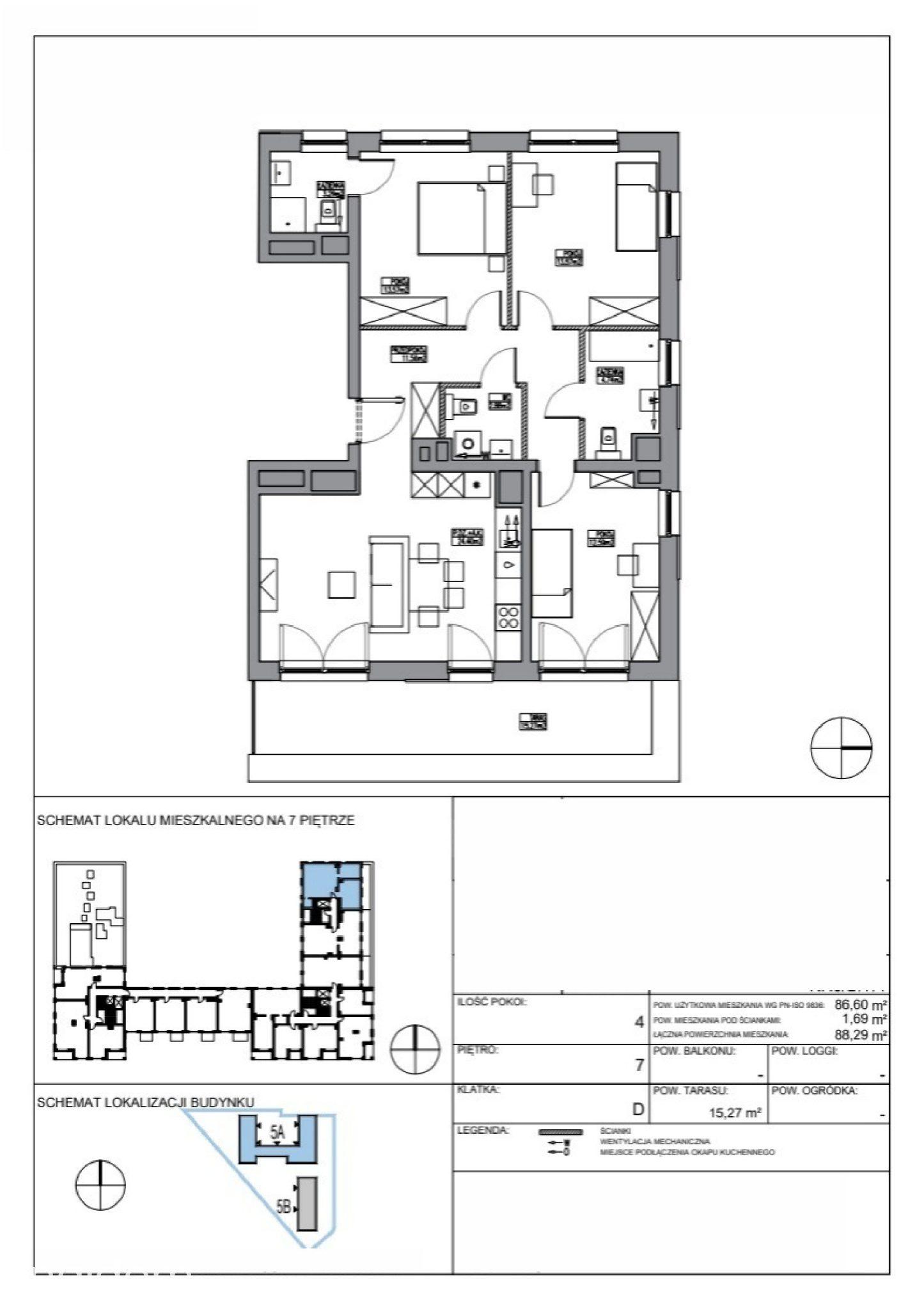 Mieszkanie 4-pokojowe 86.6m² - Apartamenty Krakowska 5 - Apartamenty Krakowska 5