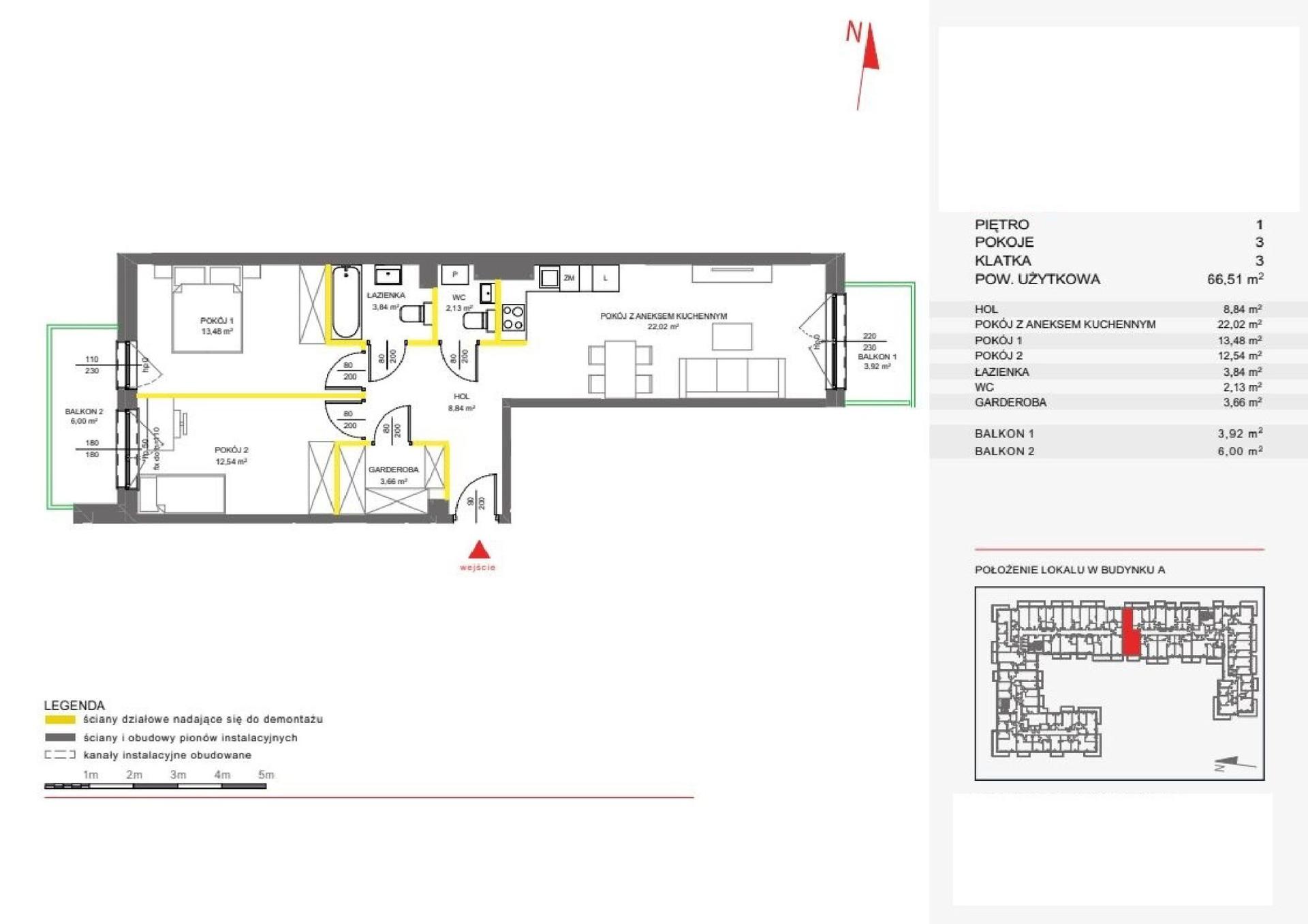 Mieszkanie 3-pokojowe 66.5m² - Olchowy Park 5 - Olchowy Park 5