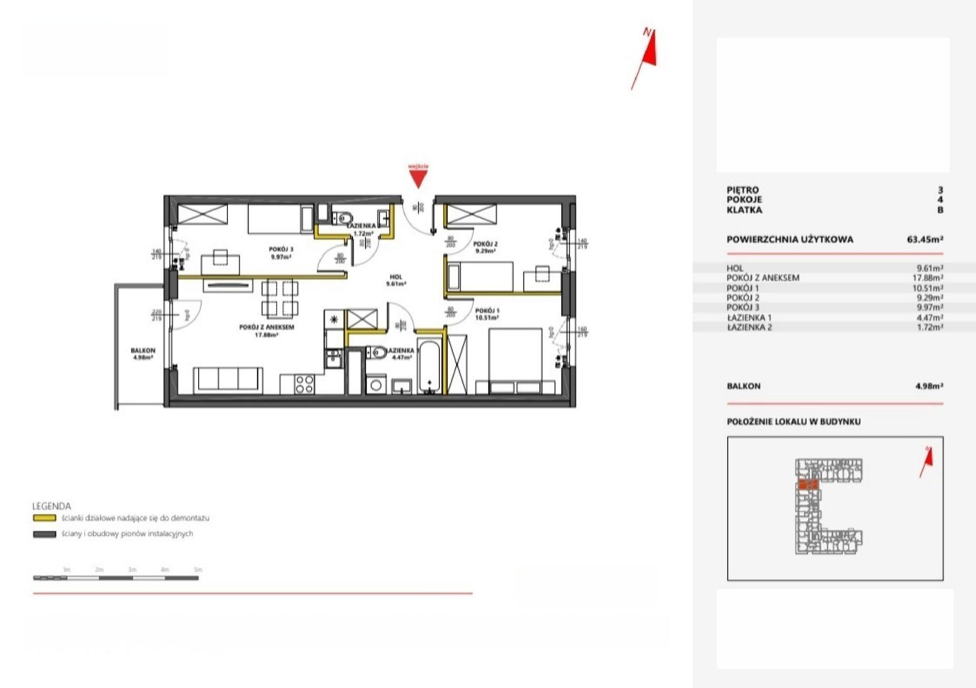 Mieszkanie 4-pokojowe 63.5m² - Metro Art 12 - Metro Art 12