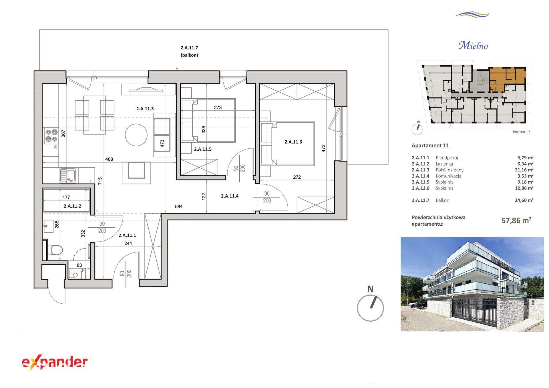 Apartament 150 m od plaży | Mielno | 3 pokoje | Taras - zdjęcie 8