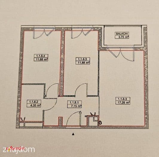 3 pokoje, nowe budownictwo, balkon, przy Uniwersytecie - zdjęcie 14