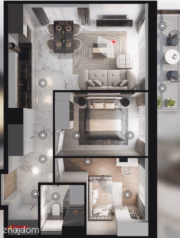 Narożne 3 pokoje | Dodatkowe okno w kuchni | 51 m² - zdjęcie 9