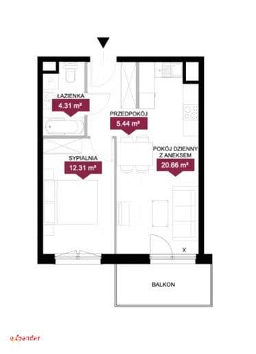 2-pokoje na Jeżycach, balkon południe - zdjęcie 2